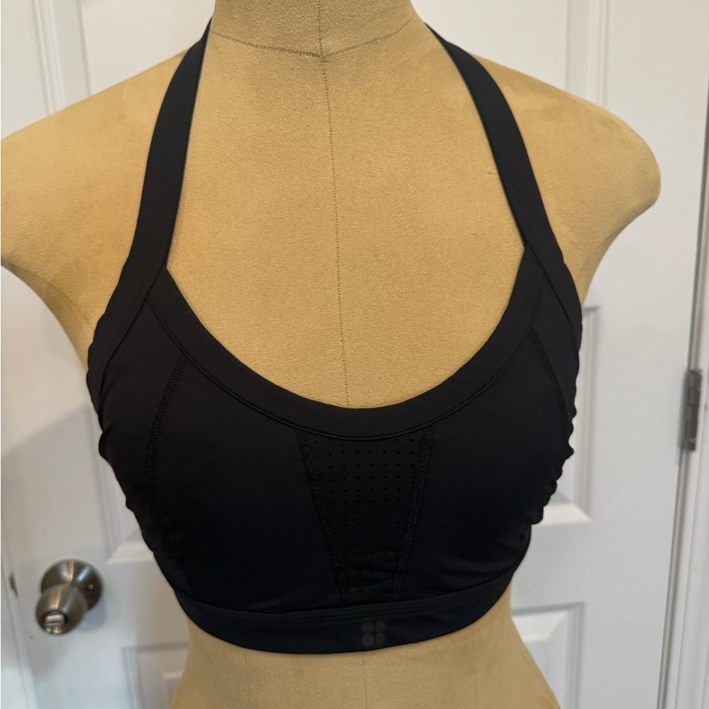 Sweaty Betty Black Halter Sports Bra Size Medium
